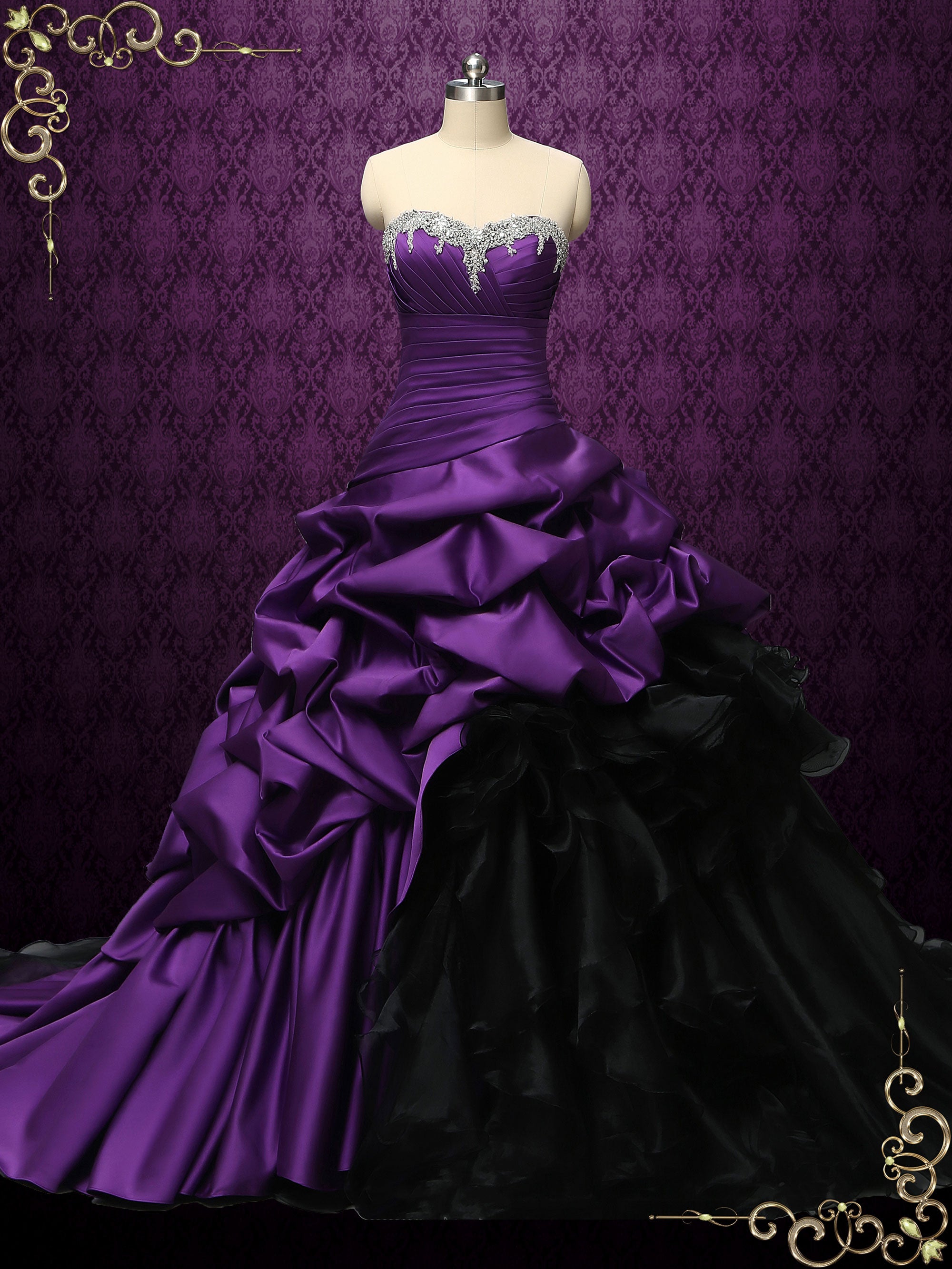 Deep purple dress for wedding sale