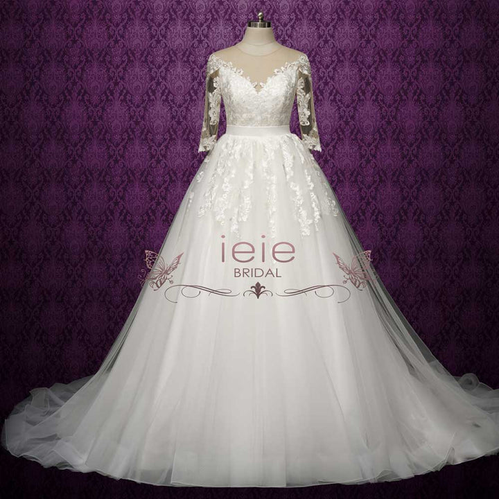 Boho Lace Convertible Wedding Dress with Skirt Overlay | GAIA