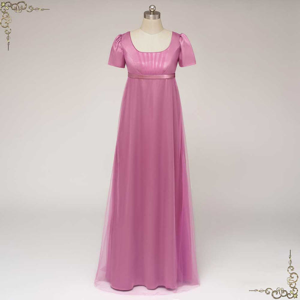 Regency Bridgerton Style Empire Waist Formal Evening Dress | HORATIA
