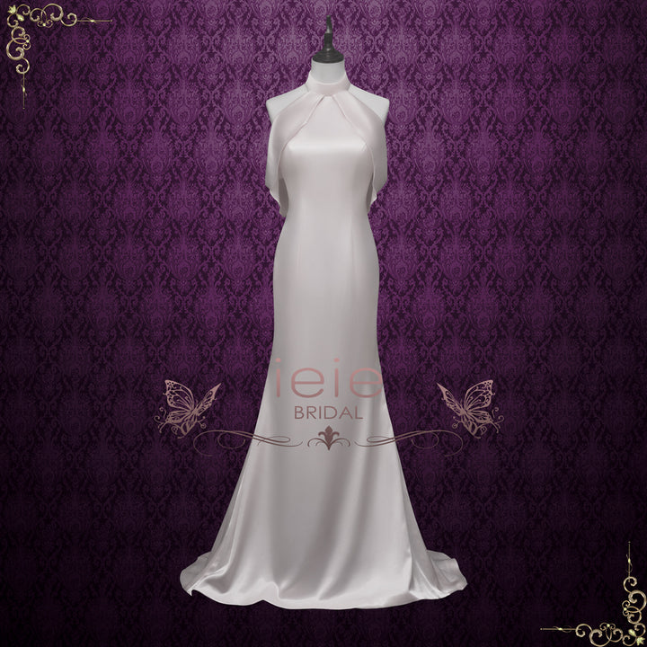 Silky Satin Retro Hollywood Style Wedding Dress | BRIAR