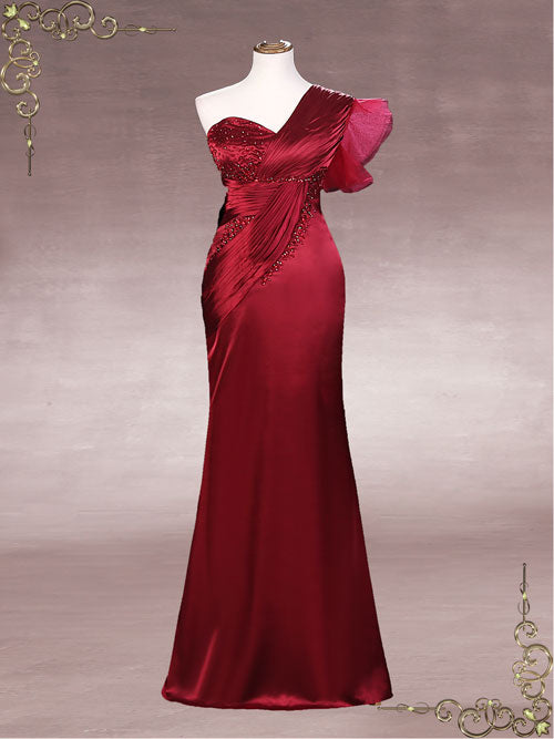 Slim Elegant Dark Red Formal Evening Dress | Sophie Size 20W / Dark Red Slim Elegant Dark Red Formal Evening Dress | Sophie Size 20W / Dark Red
