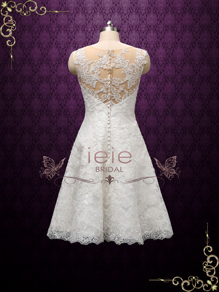 Convertible Lace Wedding Dress with Detachable Skirt ANNISE