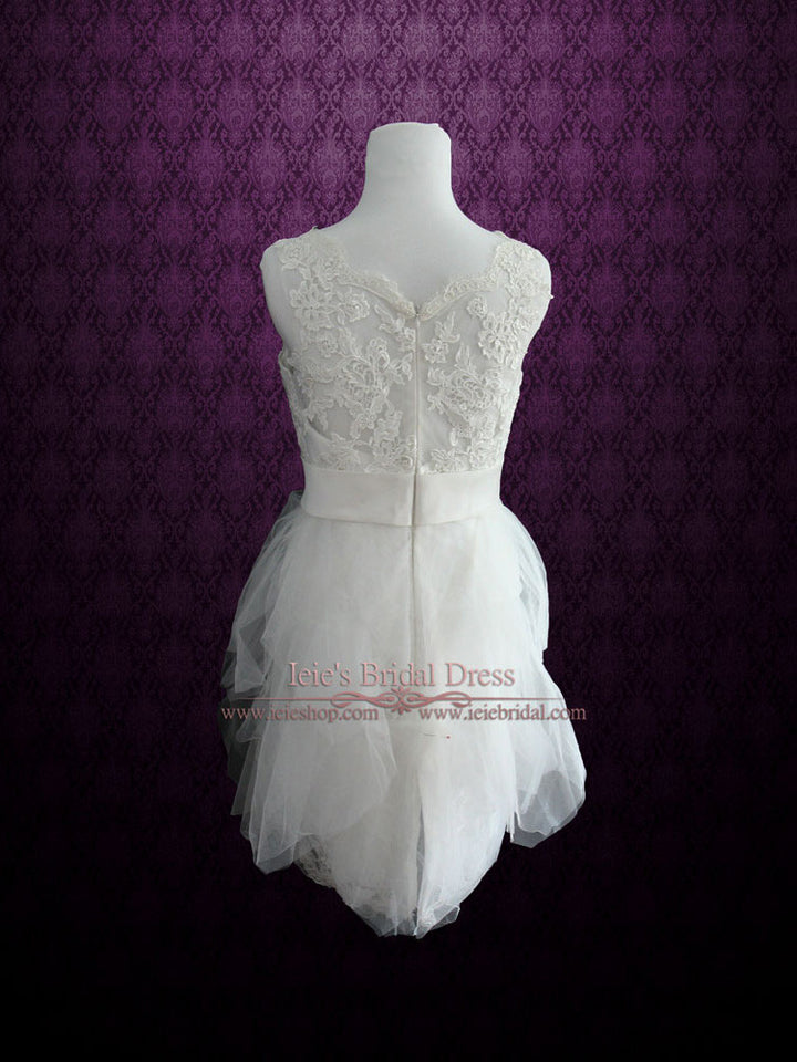 Short Lace Wedding Dress Reception Dress | Andie