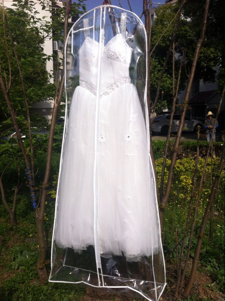 Extra Long Full Length Clear See Through Wedding Dress Garment Bag