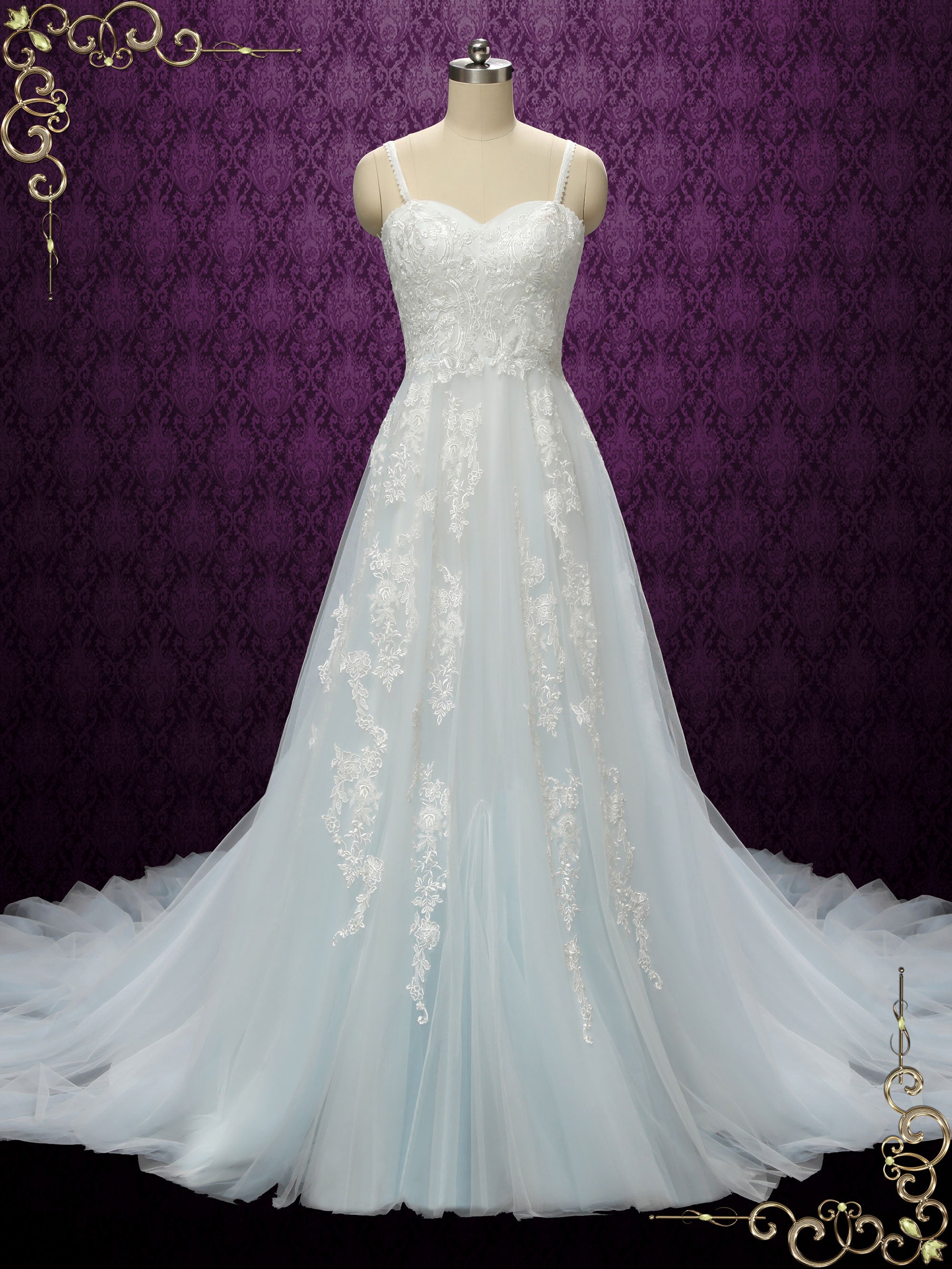 bohemian blue wedding dress Blue Wedding Dresses