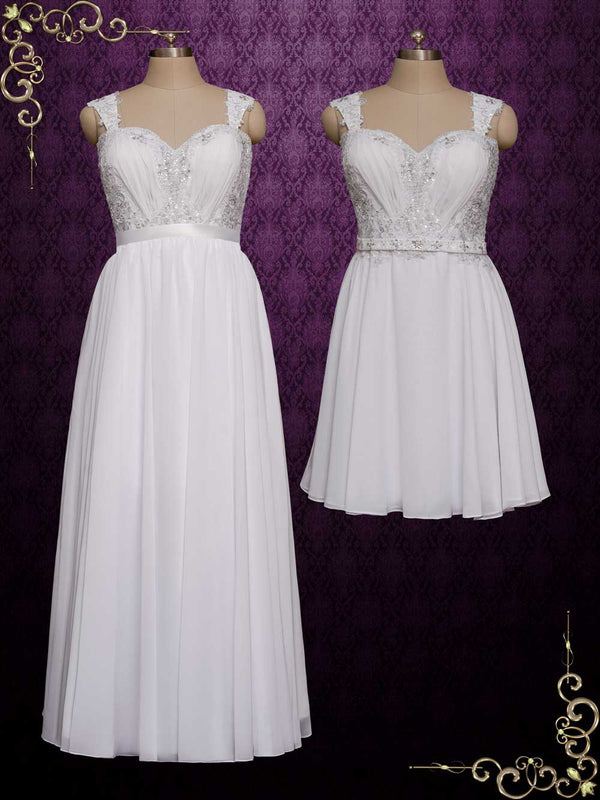 Chiffon Convertible Wedding Dress SHA