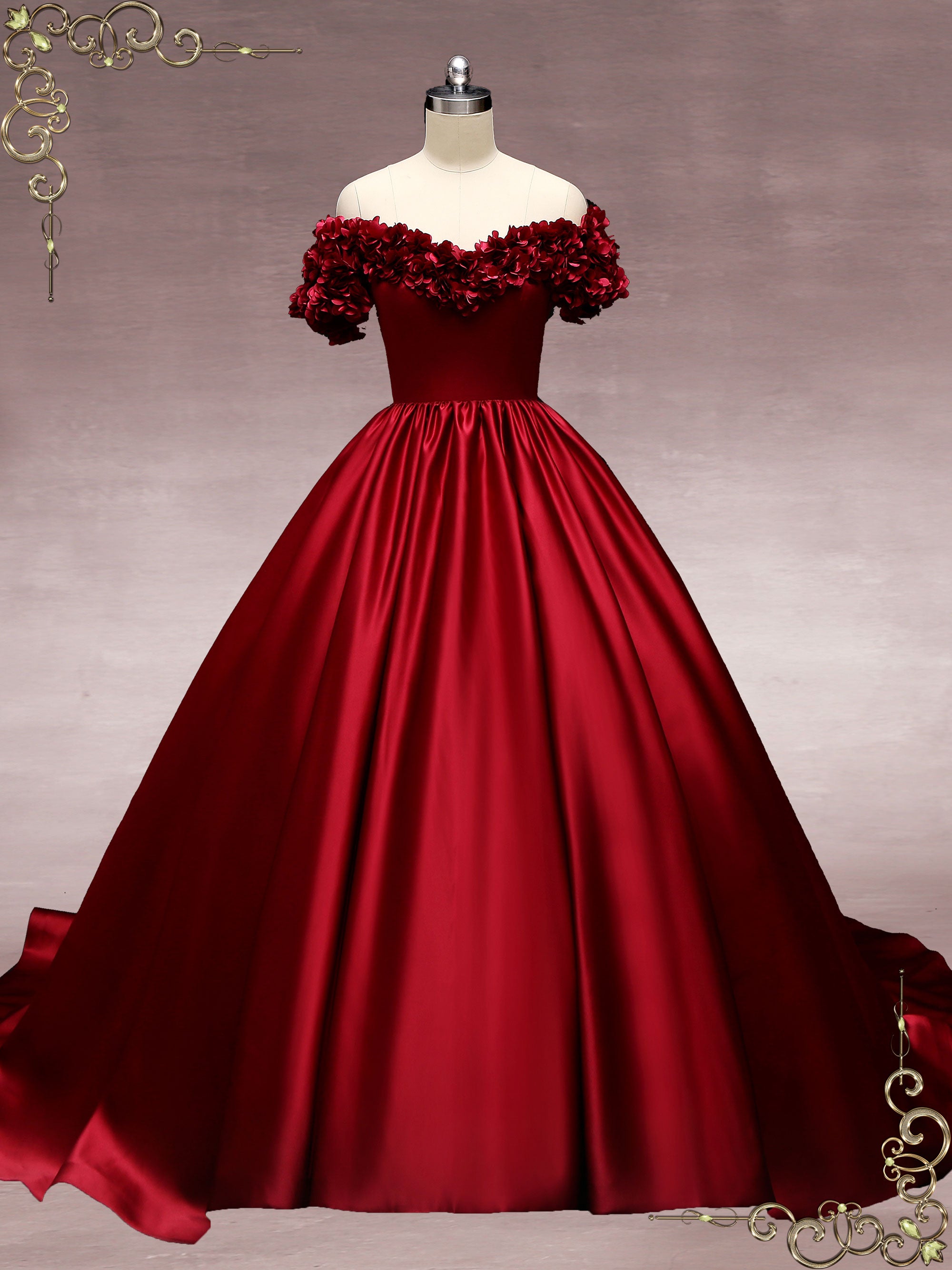 Dark Off the Shoulder Wedding Dress with MURINA – ieie Bridal
