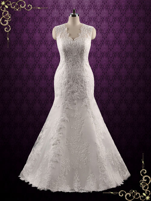 Elegant Lace Fit and Flare Wedding Dress | Joanna Size 24W / Other Elegant Lace Fit and Flare Wedding Dress | Joanna Size 24W / Other