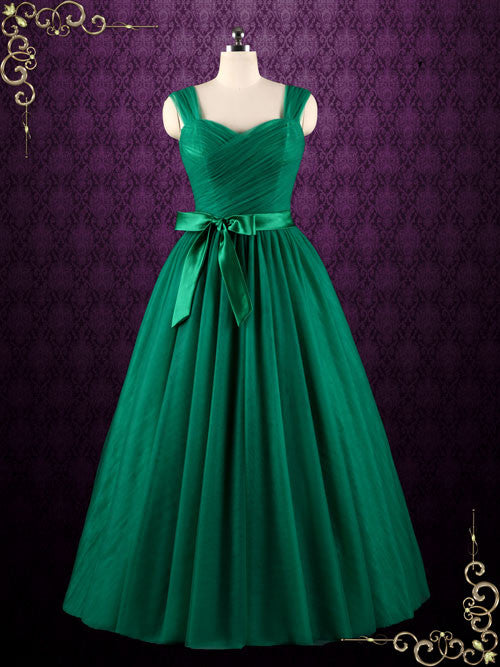 Forest Green Tulle Ball Gown Prom Formal Evening Dress KALE Made to Measure / Green Forest Green Tulle Ball Gown Prom Formal Evening Dress KALE Made to Measure / Green