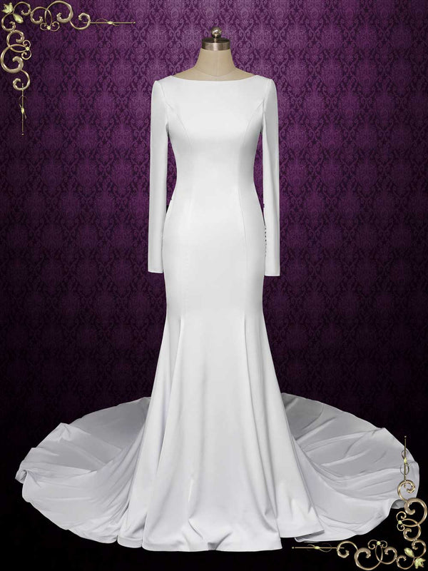 Minimalist Wedding Dress with Open Back ANIKA