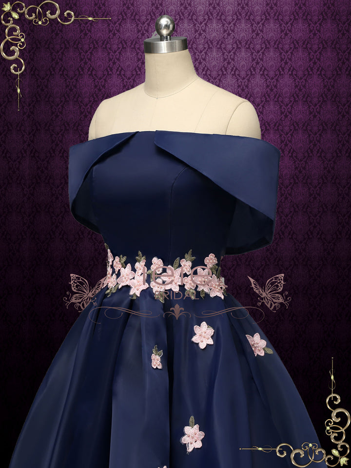 Short Navy Formal Special Occasion Dress LUCIA
