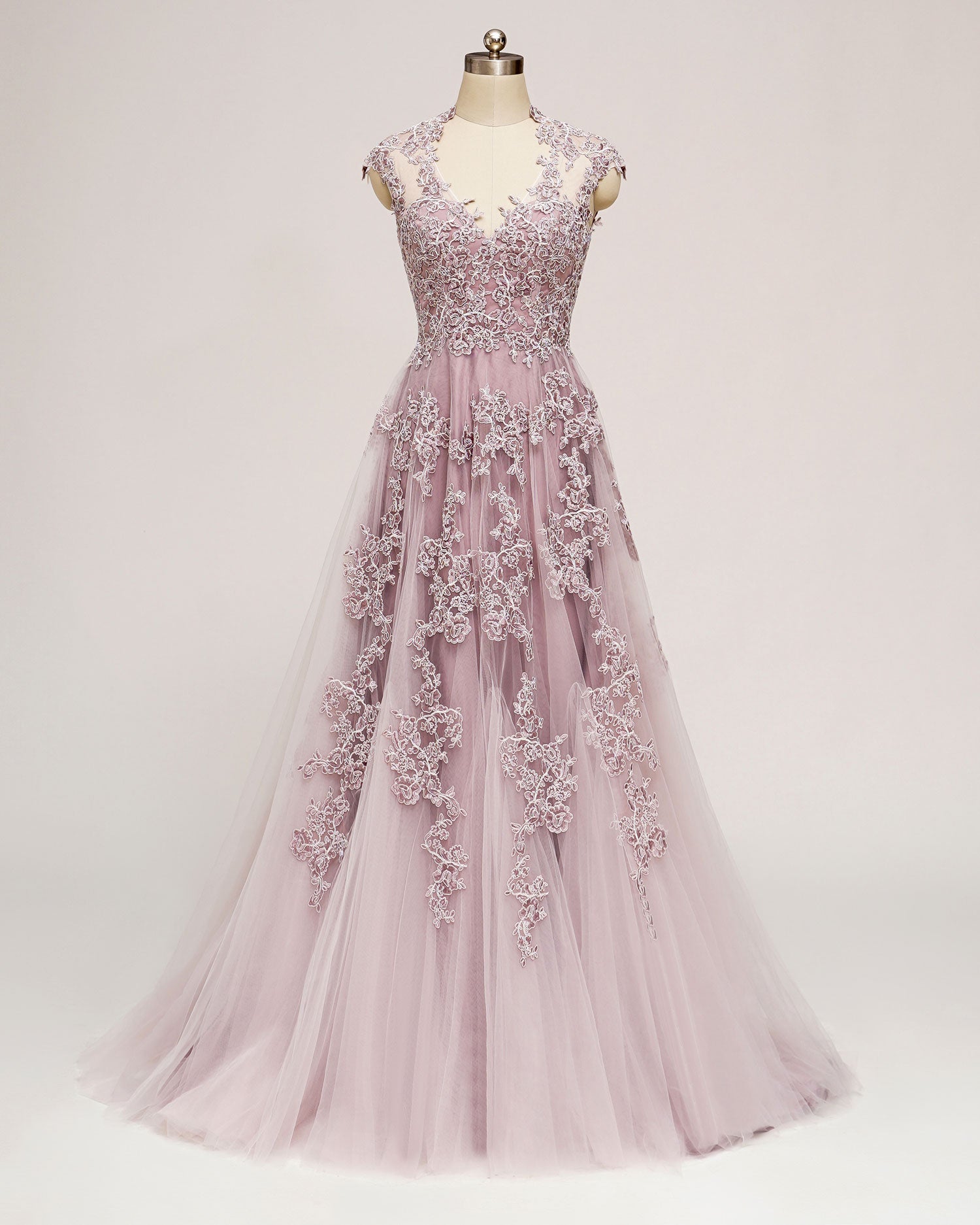 Dusty Pink Lace Wedding Dress KORYNNE Size 22W Dusty Pink Lace Wedding Dress KORYNNE Size 22W