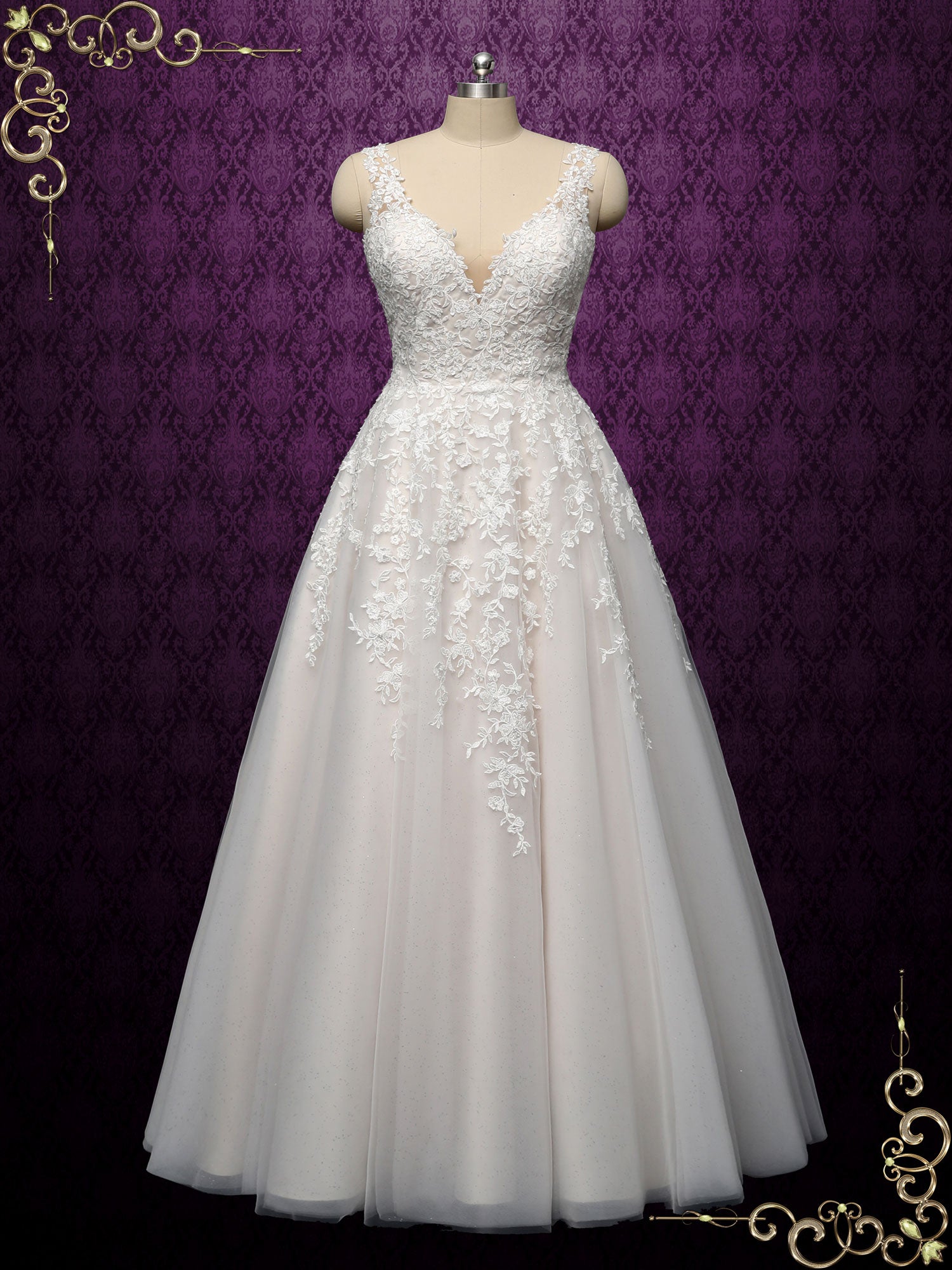A-line Lace Wedding Dress