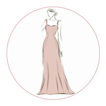 Slim A-line Wedding Dress