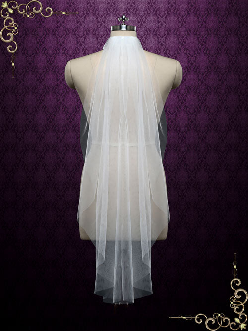 plain tulle wedding veil
