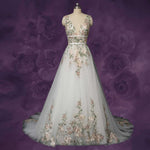 Floral Lace Wedding Dress with Open Back | HELOISE