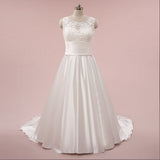 Lace Ball Gown Wedding Dress with Satin Skirt MIRADA