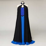 Fantasy Black Halter Chiffon Cape
