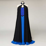 Fantasy Black Halter Chiffon Cape