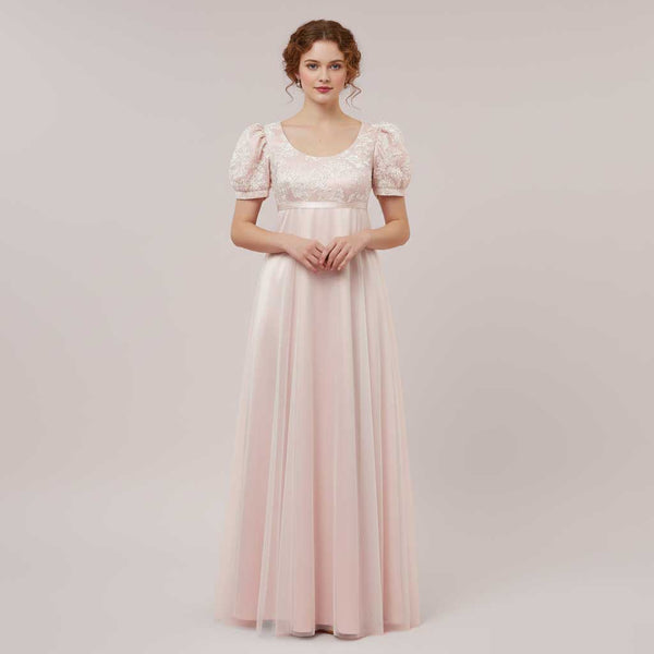 Blush Pink Regency Bridgerton Formal Ball Gown | CARTER