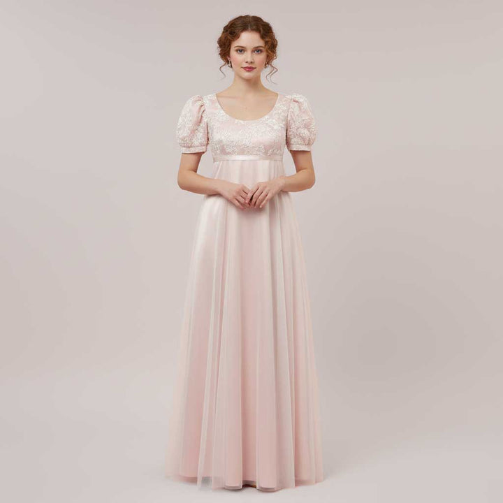 Blush Pink Regency Bridgerton Formal Ball Gown | CARTER