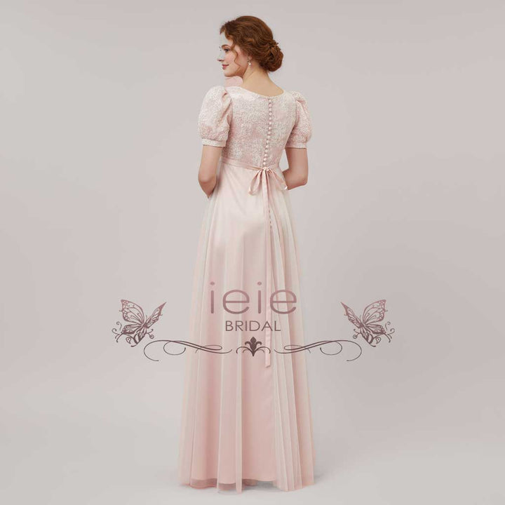 Blush Pink Regency Bridgerton Formal Ball Gown | CARTER