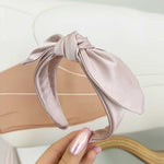 Blush Pink Satin Bow Headband AC1013