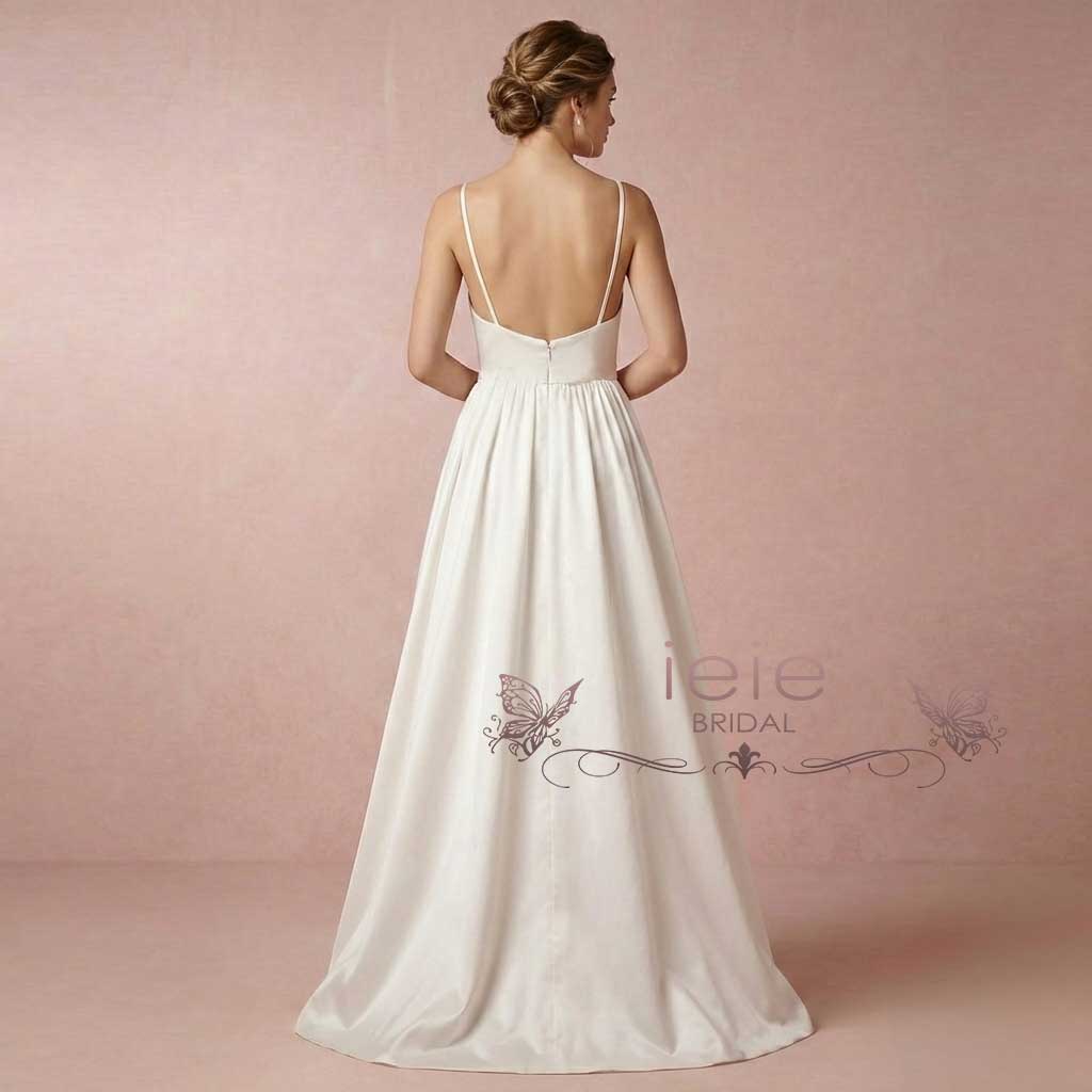Ready to Wear Simple Boho Beach Minimalist Wedding Dress
