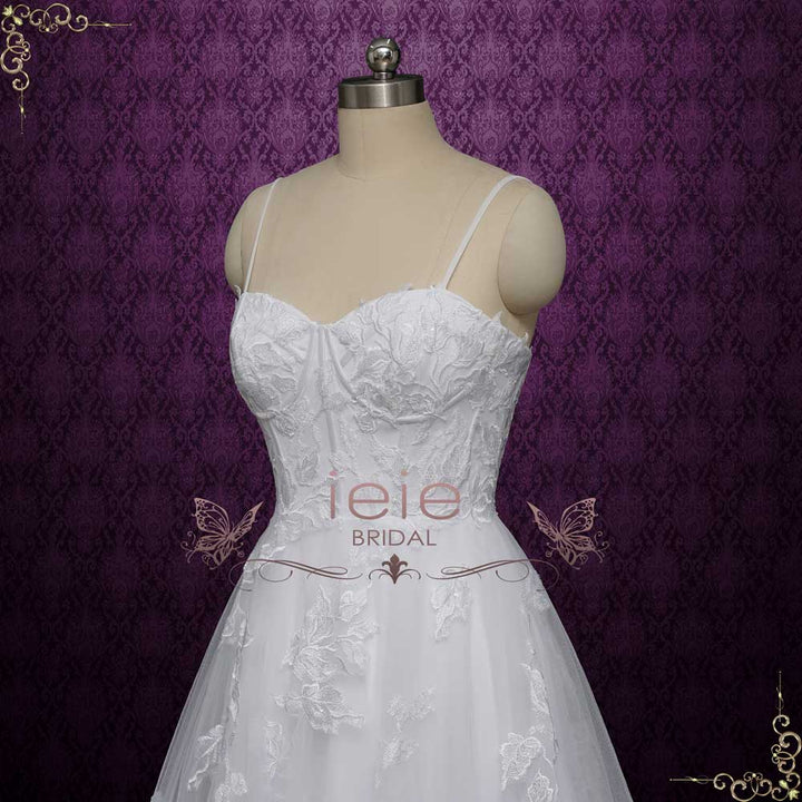 Boho Lace Wedding Dress with Side Slit | SERAPHINA
