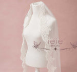 Long Cathedral Length Lace Wedding Veil | VG1050