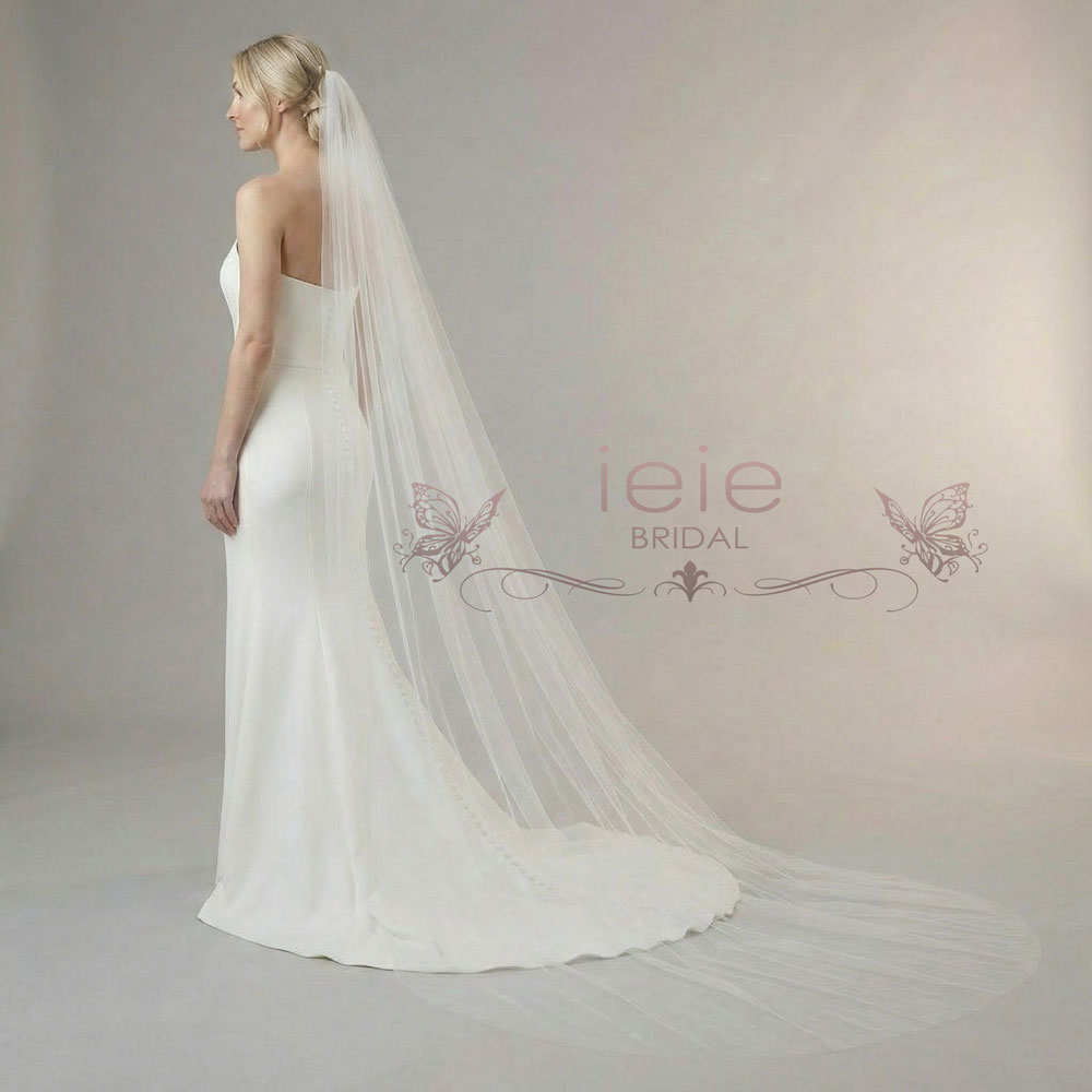 Signature Tulle Chapel & Cathedral Length Veil With Raw Edge VG1030
