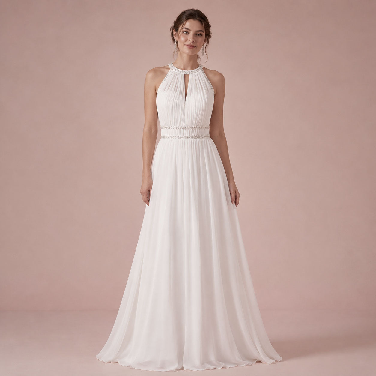 Grecian Chiffon Destination Wedding Dress MAE