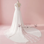 Grecian Empire High Waist Chiffon Wedding Dress | CARISSA