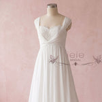 Grecian Empire High Waist Chiffon Wedding Dress | CARISSA