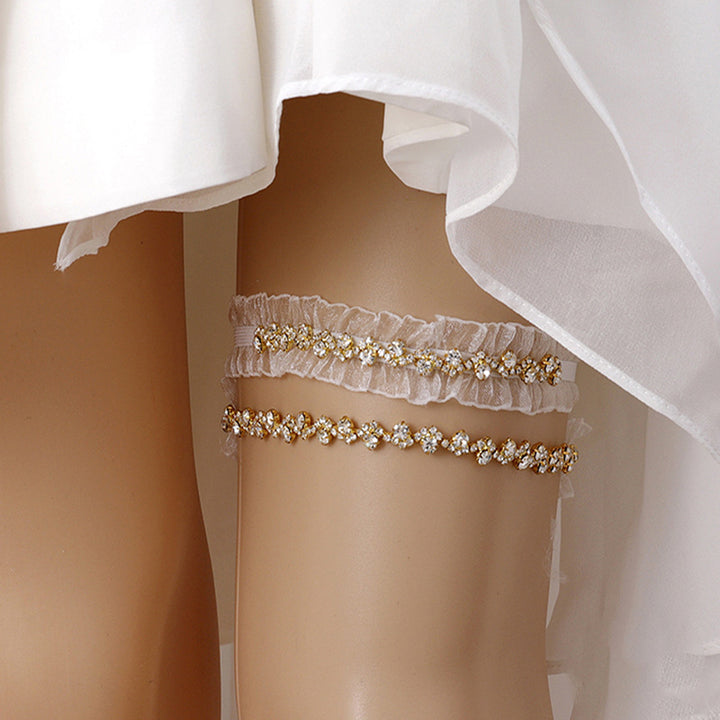 Crystal Rhinestone Wedding Garter Set for Bride | GT2015