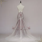 Dark Red Lace Wedding Dress with Open Back | PARKER