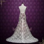 Mermaid Lace Wedding Dress with Burgundy Lining OAKWOOD