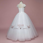 High Neck White Debutante Formal Dress | DIVI