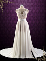 Ready to Wear Destination Beach Wedding Dress with Side Slit | GAYLE