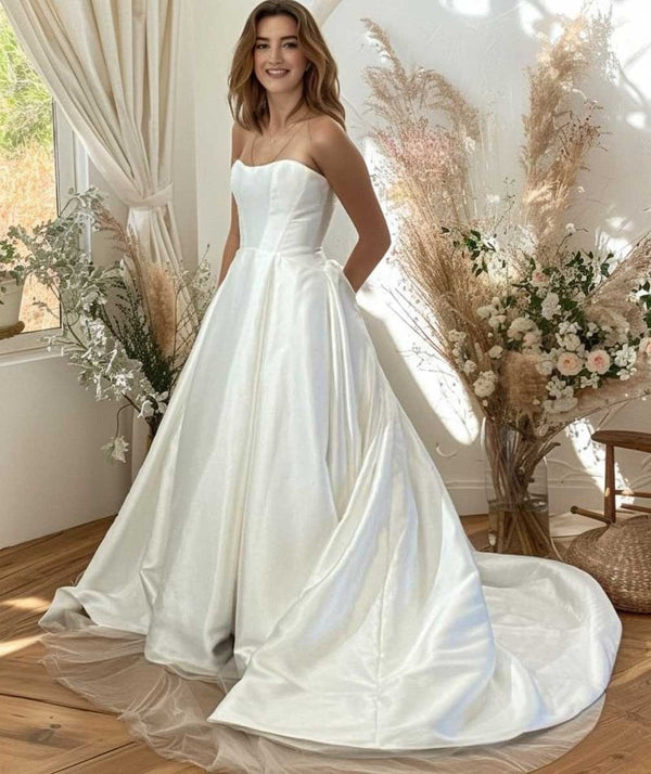 Strapless Mikado Satin Ball Gown Wedding Dress PARK