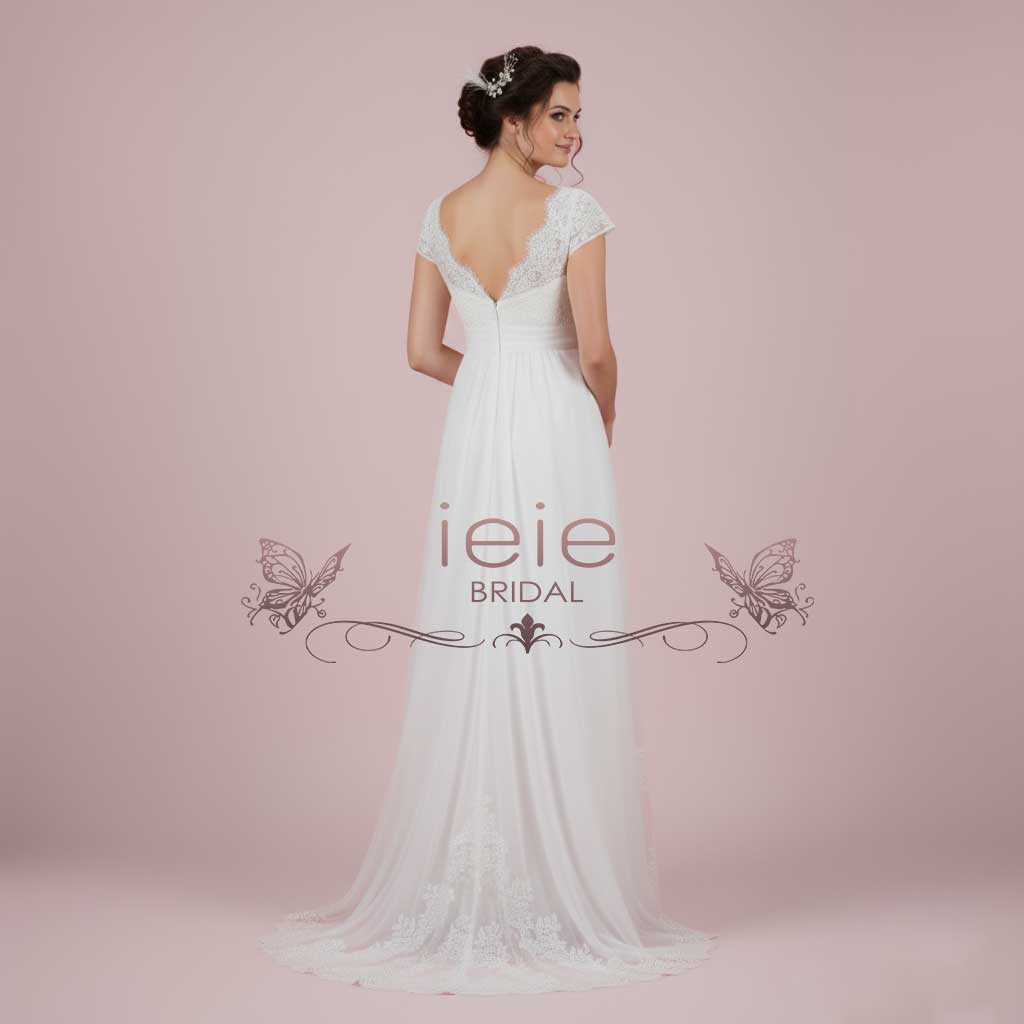 Vintage Empire Waist French Lace Tulle Wedding Dress COLETTE Vintage Empire Waist French Lace Tulle Wedding Dress COLETTE