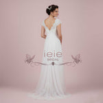 Vintage Empire Waist French Lace Tulle Wedding Dress COLETTE