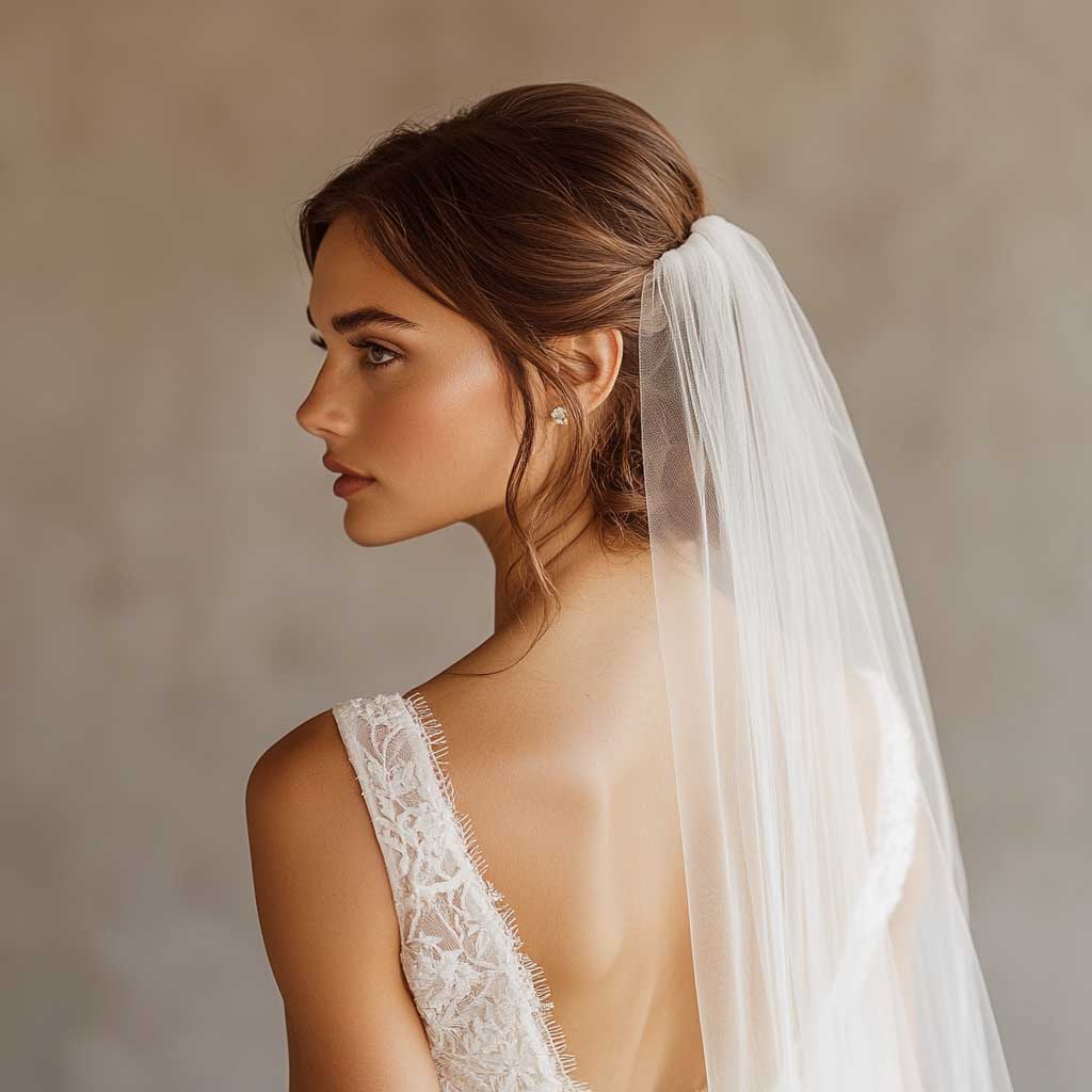 Extra Wide Chapel and Cathedral Tulle Veil With Raw Edge VG1030W