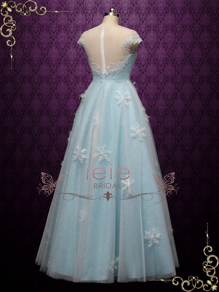 Ice Blue Frozen Wedding Dress SNOW
