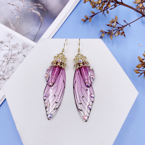 Purple Vintage Style Butterfly Earing JE2001