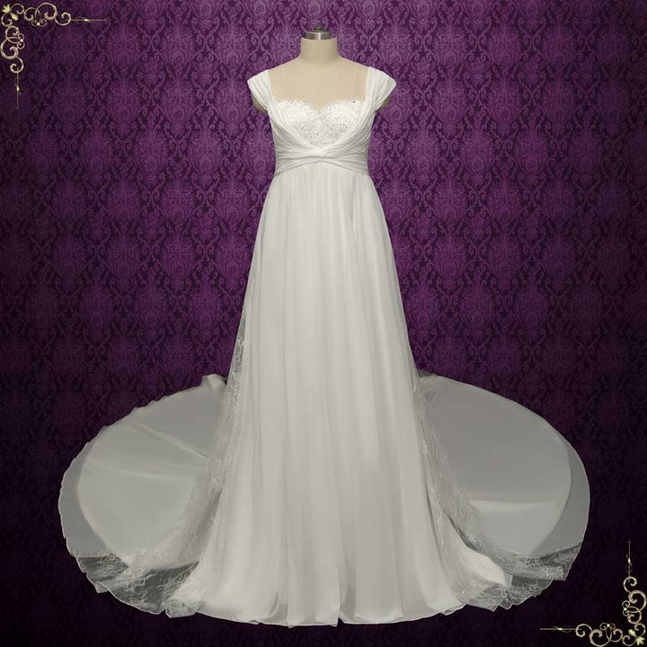 Grecian Empire High Waist Chiffon Wedding Dress Grecian Empire High Waist Chiffon Wedding Dress