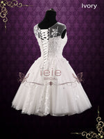 Ready to Wear Vintage Floral Lace Short Wedding Dress MAY