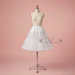 Knee Length Retro 1950s Ivory and White Short Tulle Petticoat PT1007