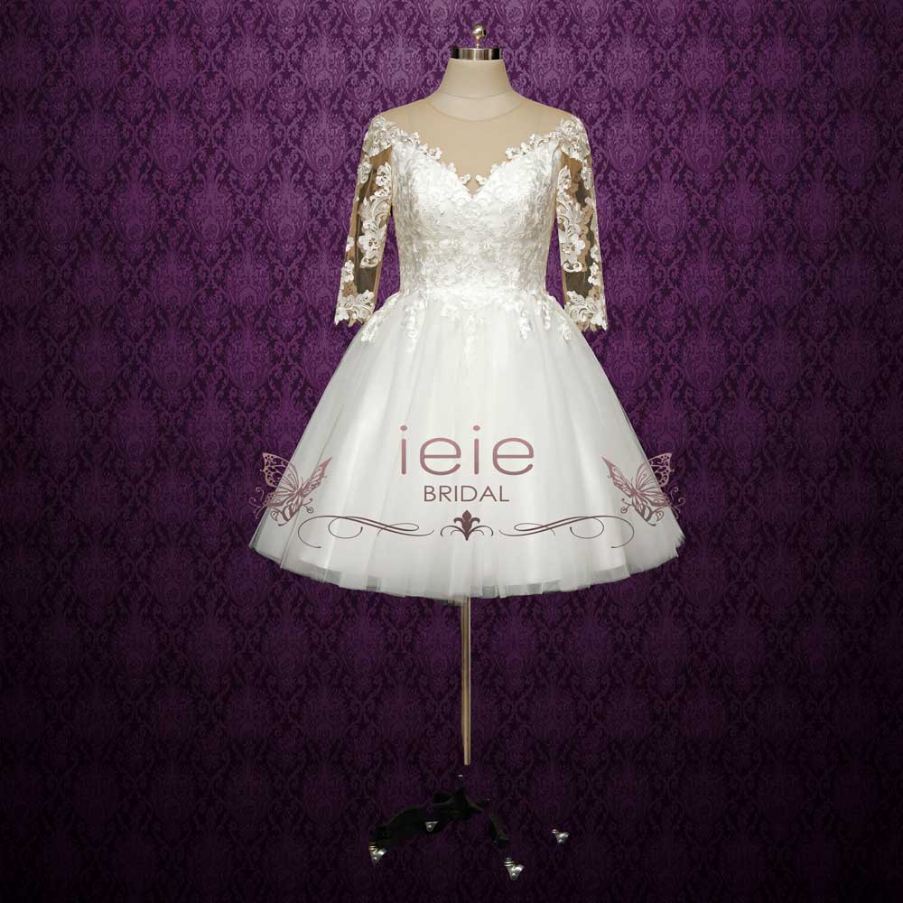 Boho Lace Convertible Wedding Dress with Skirt Overlay