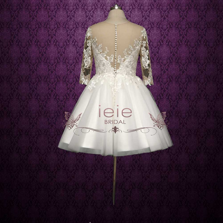 Boho Lace Convertible Wedding Dress with Skirt Overlay | Gaia Size 16W / Ivory Boho Lace Convertible Wedding Dress with Skirt Overlay | Gaia Size 16W / Ivory